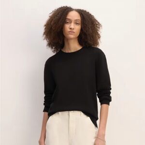 Everlane Classic Cashmere Crewneck Sweater Black Size Small